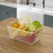 Basicwise Multipurpose Metal Mesh Basket with Wooden Handle Storage Organizers for Kitchen Bathroom Cabinet Closet Countertop Fruit Holder Picnic Food & Beverages Carrier & Home Decor